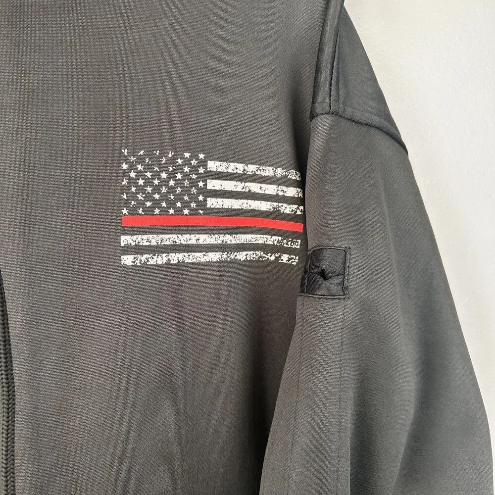 Rothco Tactical Concealed Carry Red Thin Line Hoodie Mens XL Firefighter - Picture 3 of 7